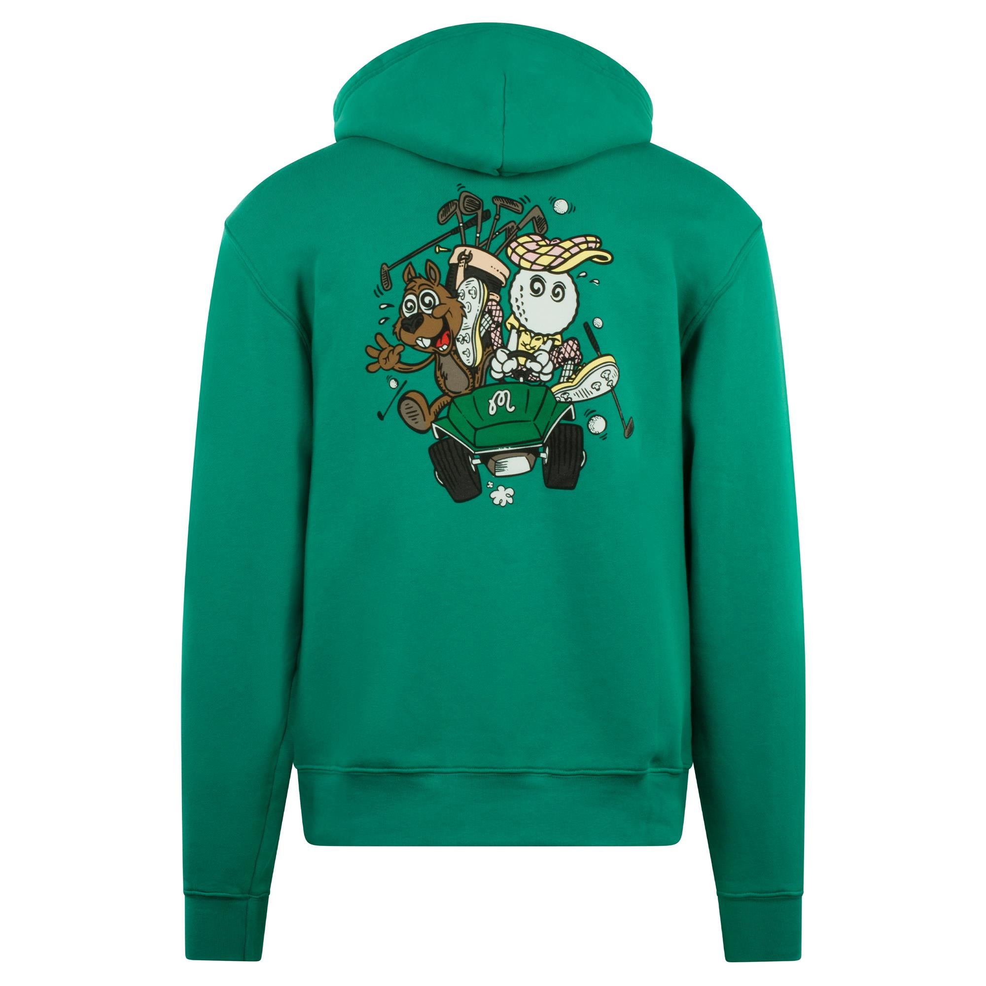 Malbon Two Man Scramble Mens Hoodie Blue Green